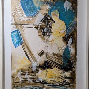 Família na praia , original Animals Mixed Technique Painting by Puskas - José  de Barros