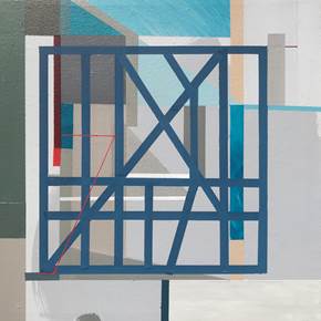 "Non-Structural I" , original Geometric Acrylic Painting by Pedro Besugo