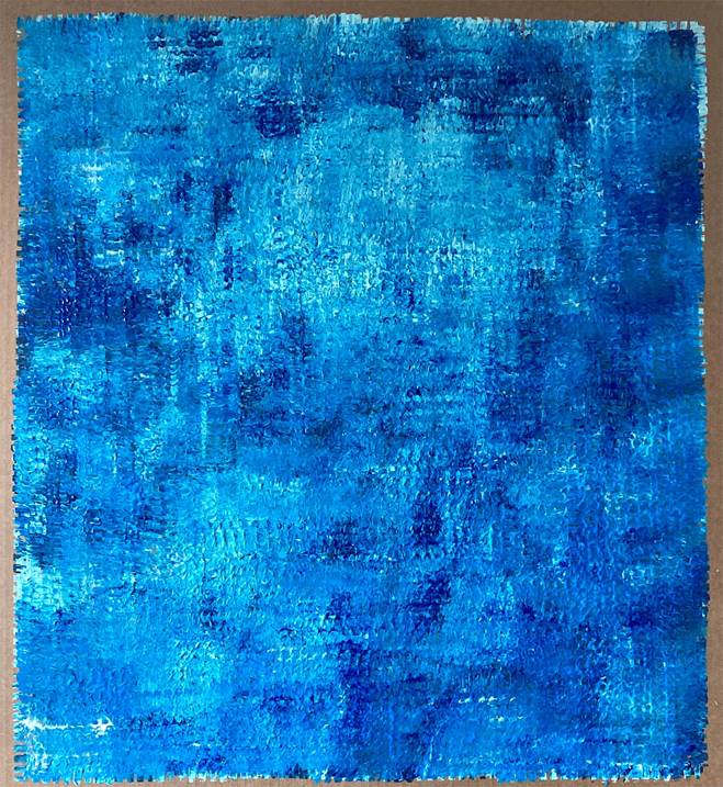 "Cerulean", original Abstract Mixed Technique Painting by Nina  Onaur