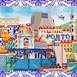 Porto, original Landscape Collage Drawing and Illustration by Maria João Faustino