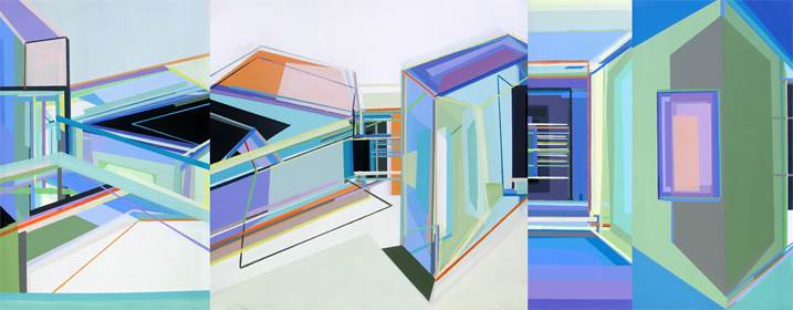 Solução de habitação, original Géométrique Acrylique La peinture par Ana Pais Oliveira