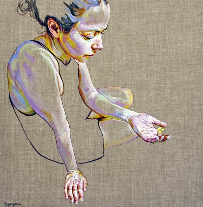 Falo com Deus, original Figure humaine Acrylique La peinture par Cristina  Troufa