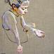 Falo com Deus, original Human Figure Acrylic Painting by Cristina  Troufa