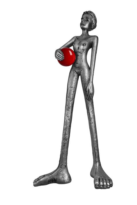 Punto Rojo, original Figure humaine Technique mixte Sculpture par Pedro Figueiredo