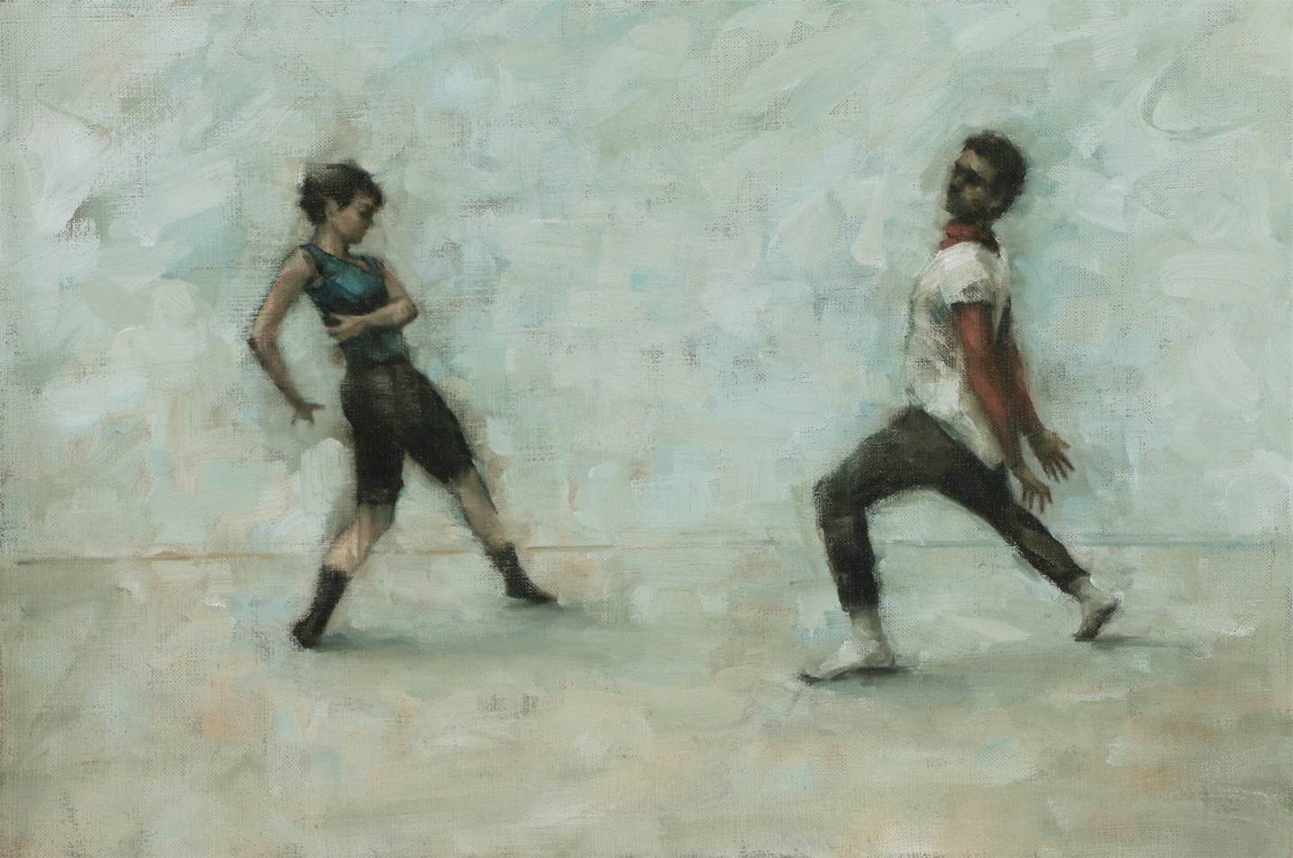 Giulia Rossi and Renan Manhães 7, original   Painting by Carl  Chapple