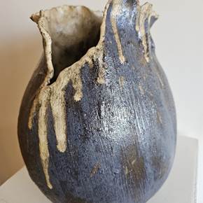 Vase IV (Lava), original Human Figure Ceramic Sculpture by Ana Sousa Santos