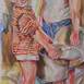 Repicar, original Mujer Acrílico Pintura de Elizabeth  Leite