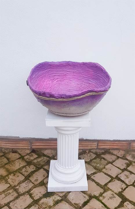 Purple Sky, original Abstrait Acrylique Sculpture par Art Sauvage