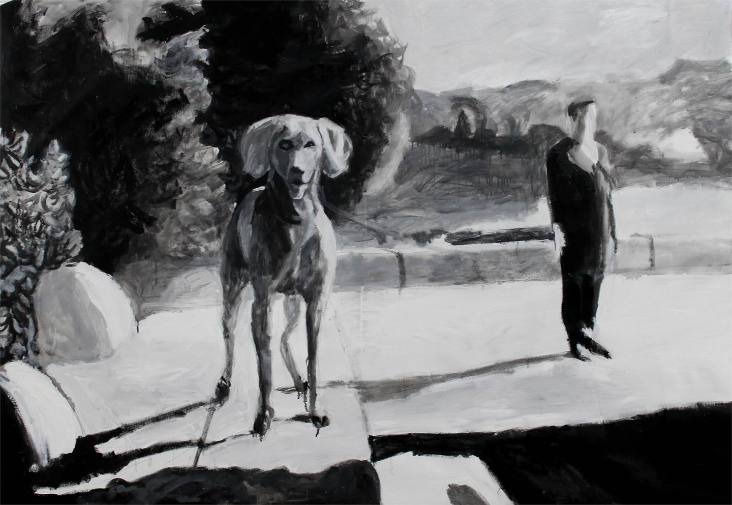Dog God Complexe, original Animaux Acrylique La peinture par Ludgero Almeida