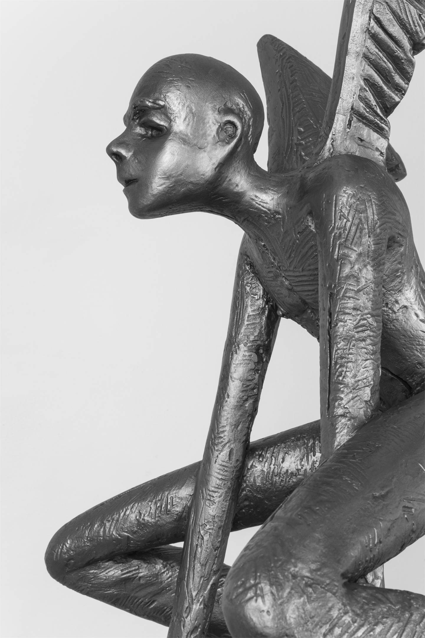 Universo Alado, original Human Figure Mixed Technique Sculpture by Pedro Figueiredo