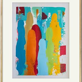 Resquícios série V nº6, original Woman Acrylic Painting by Ana Marlene Lima