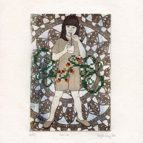Liana, original Figure humaine Gravure Dessin et illustration par Najla Leroy