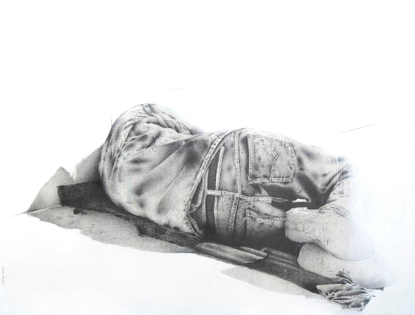 O Sono II - 2007, original Human Figure Acrylic Painting by Francisco Ferro