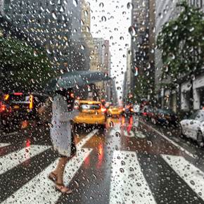 Behind the Rain, # I  NYC, USA, 2017., Fotografia Digital Abstrato original por Christian  Baes