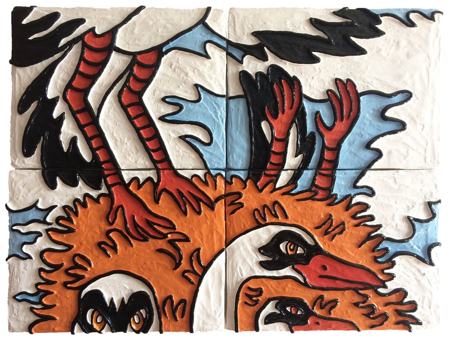 Vai lá para o teu ninho ver  filmezinhos japoneses!, original Animals Mixed Technique Painting by Hugo Castilho