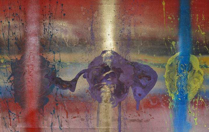 Three Rays, original Abstrait Acrylique La peinture par Andrei Autumn