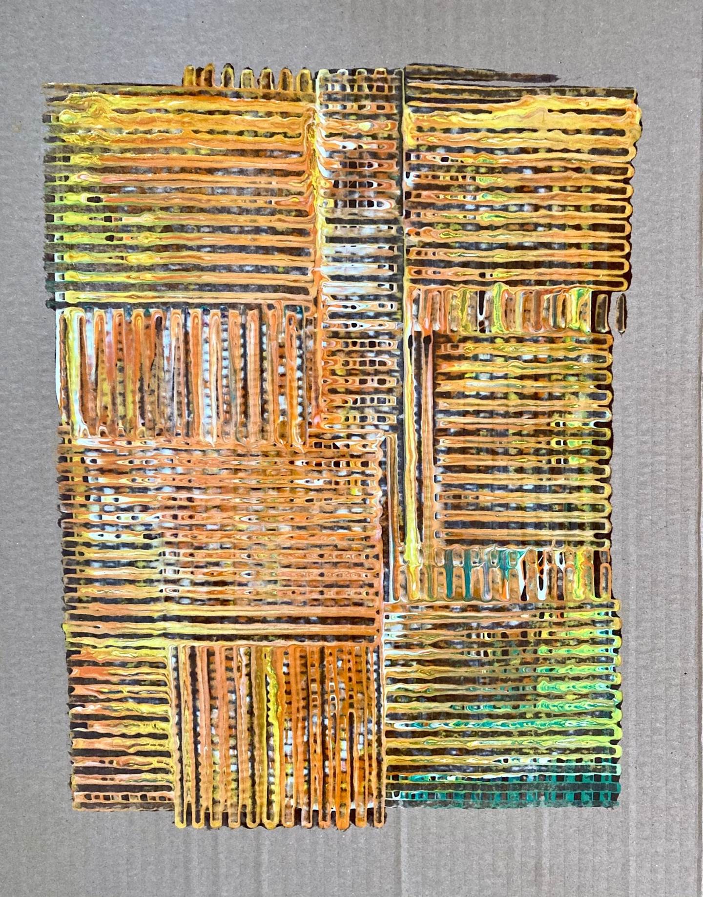 Rice Fields I, original Abstrait Technique mixte La peinture par Nina  Onaur