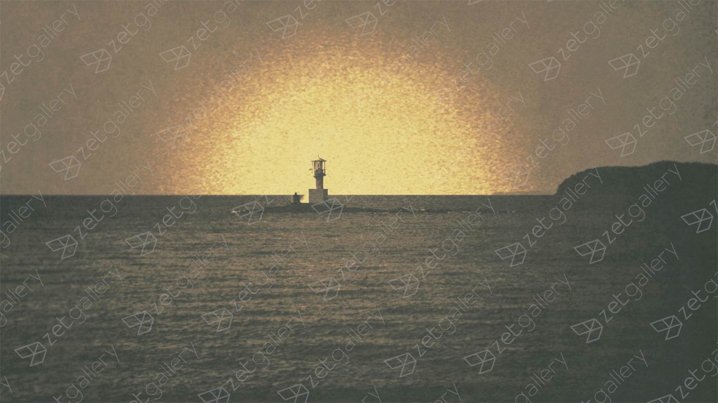 A Lighthouse In The Sea, original Man Analog Photography by Hua  Huang