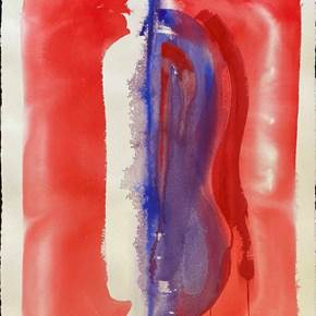 Midnight #6, original Human Figure Watercolor Painting by Gizela N