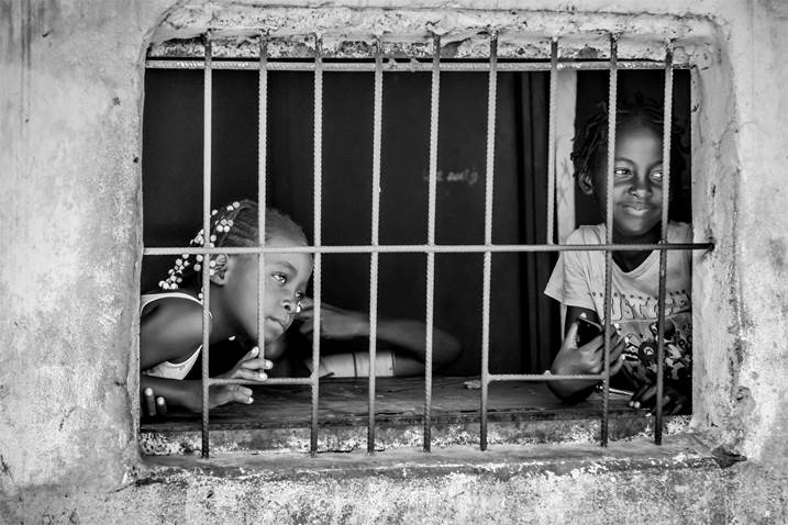 Meninas de Luanda, original B&W Digital Photography by Fernando  Gilberto