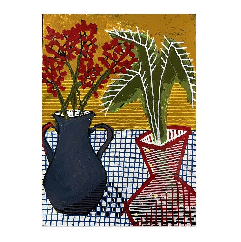Dois Vasos, original Retrato Acrílico Pintura de Ike Ferreira