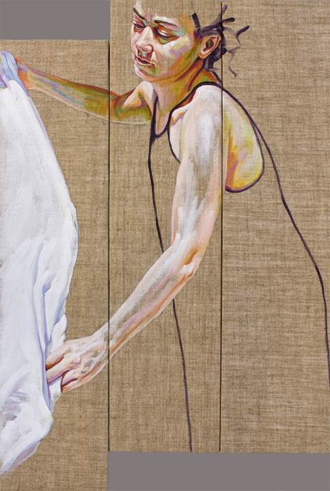 Forguet, original Woman Acrylic Painting by Cristina  Troufa