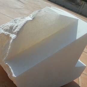 EL REFUGIO/THE SHELTER, original Geometric Stone Sculpture by OSCAR AGUIRRE COMENDADOR