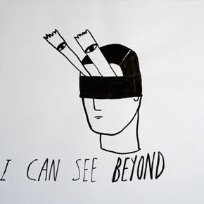 I Can See Beyond, original Retrato  Dibujo e Ilustración de Andrea Gómez